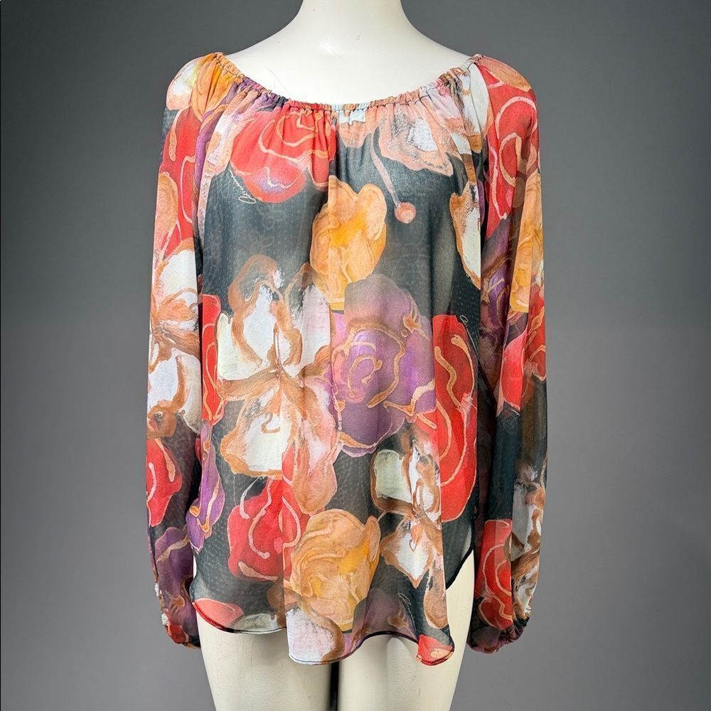 Arianne Vibrant Floral Blouse - (rack15)